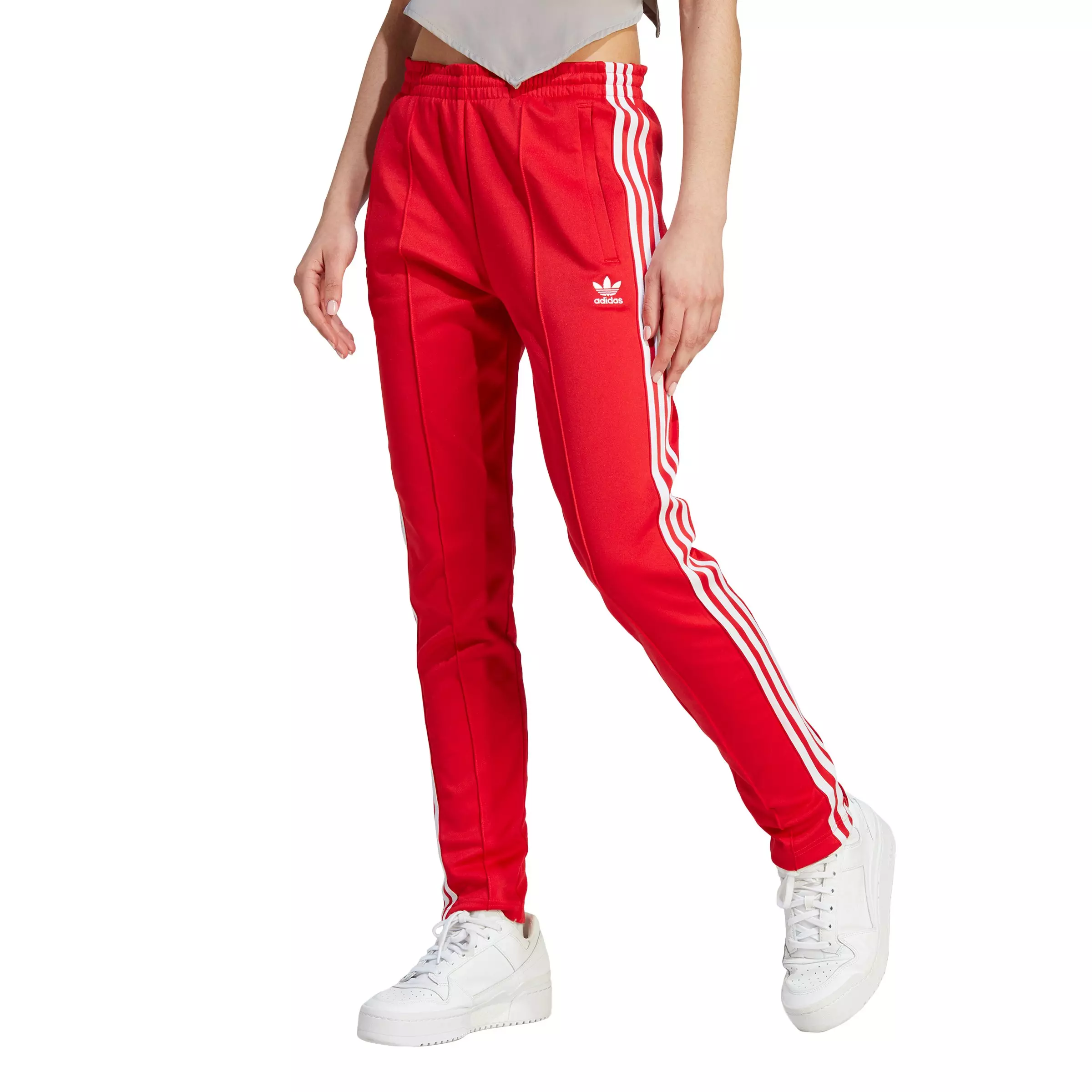 adidas Women s Originals Adicolor SST Tracksuit Bottoms Red Hibbett